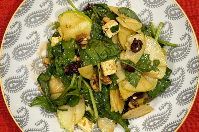 Apple Feta Spinach Salad