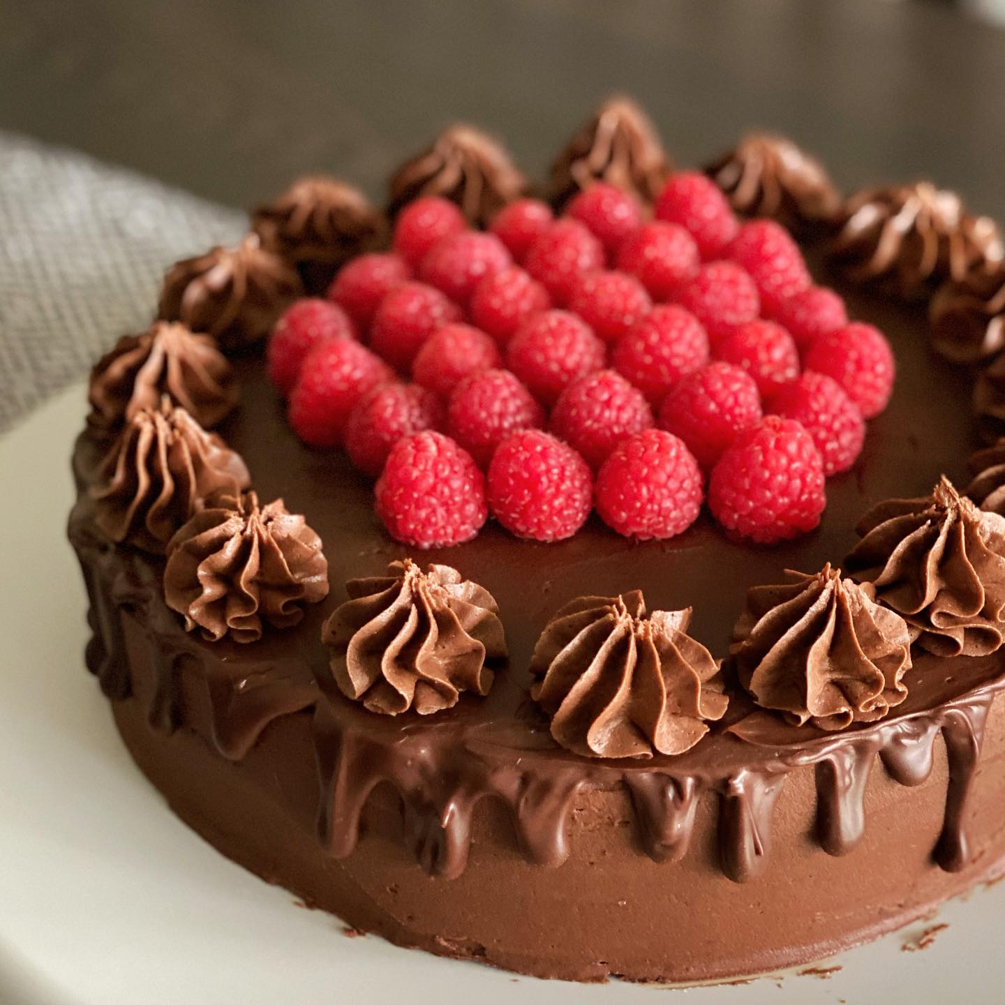 Chocolate Raspberry Layer Cake