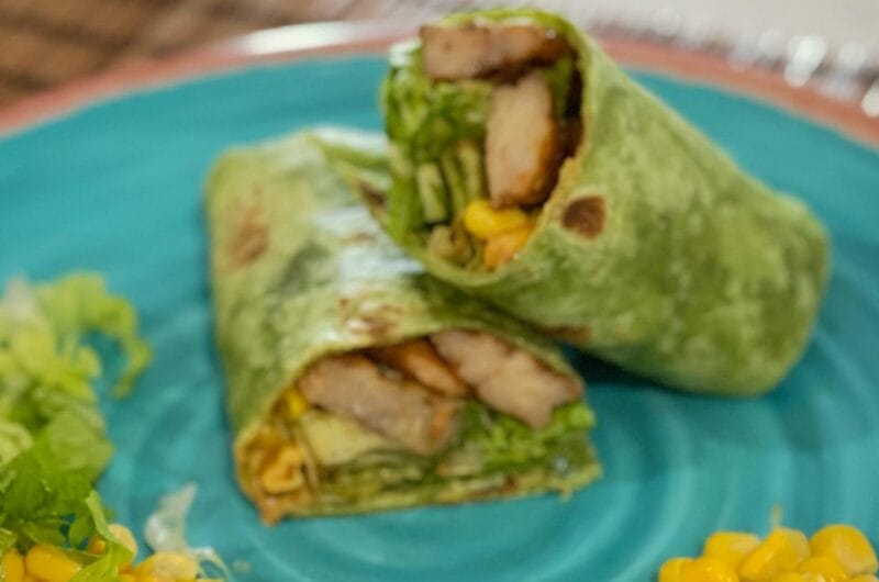 Prawn Burritos with Coriander Lime Dressing