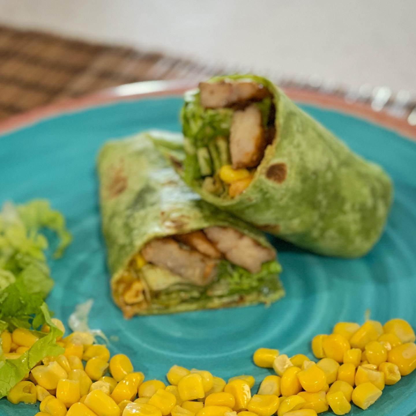 Prawn Burritos with Coriander Lime Dressing