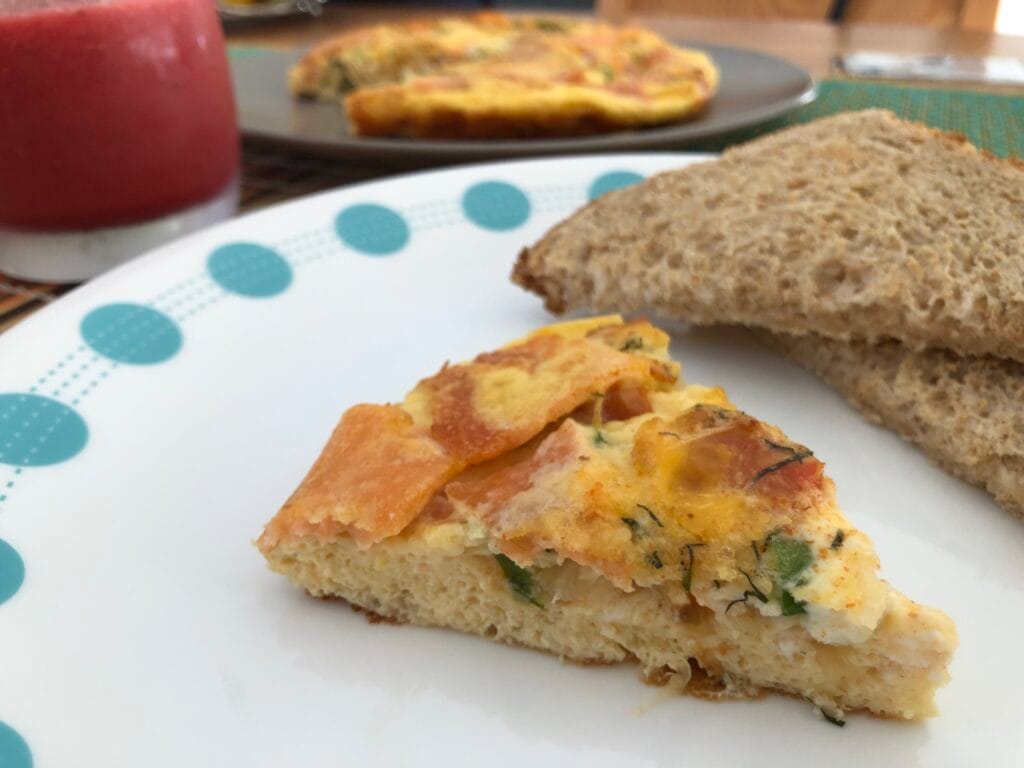 Smoked Salmon & Veg Frittata
