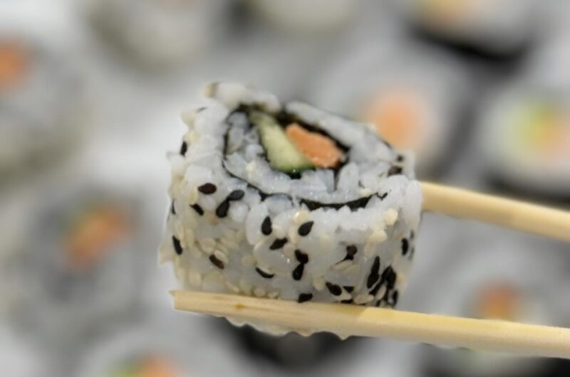 Salmon Uramaki Sushi Rolls