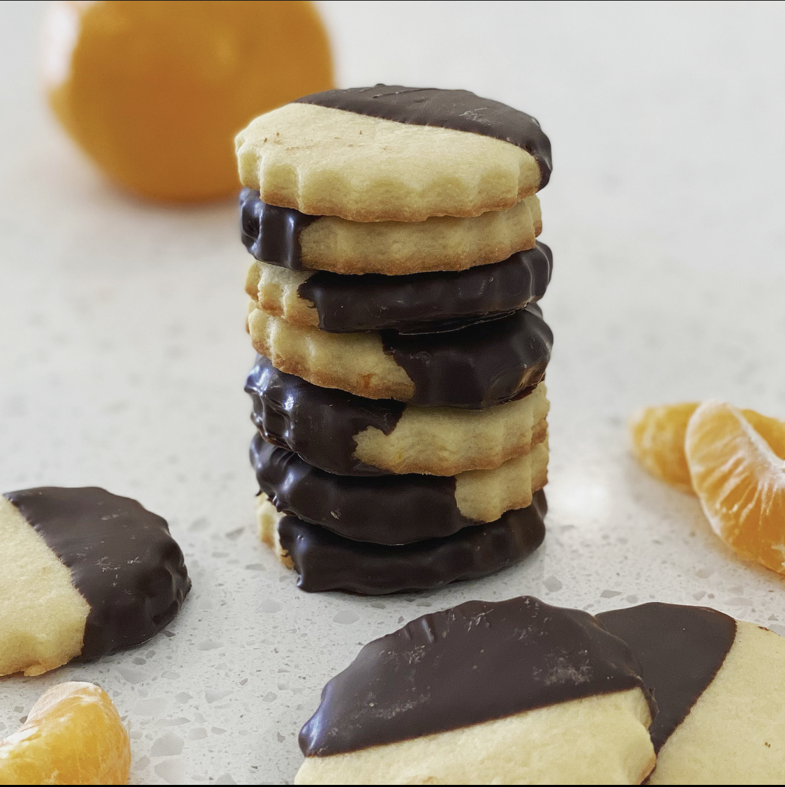 Chocolate-Dipped Orange Sugar Cookies