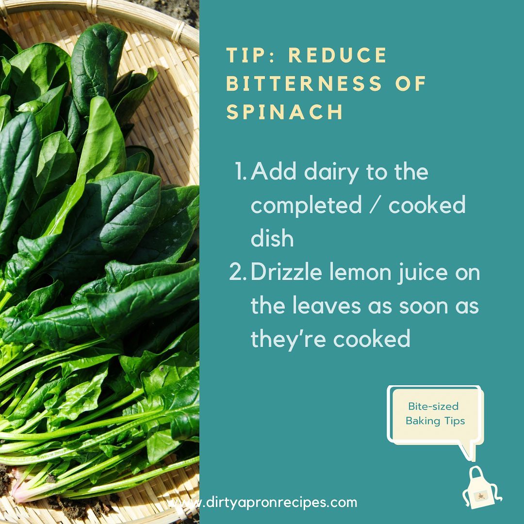 Reduce Bitterness of Spinach