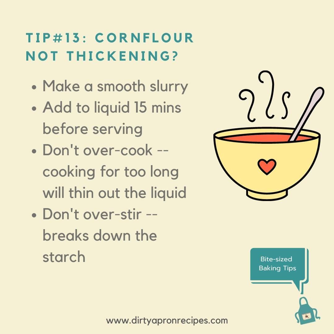 Cornflour not thickening?